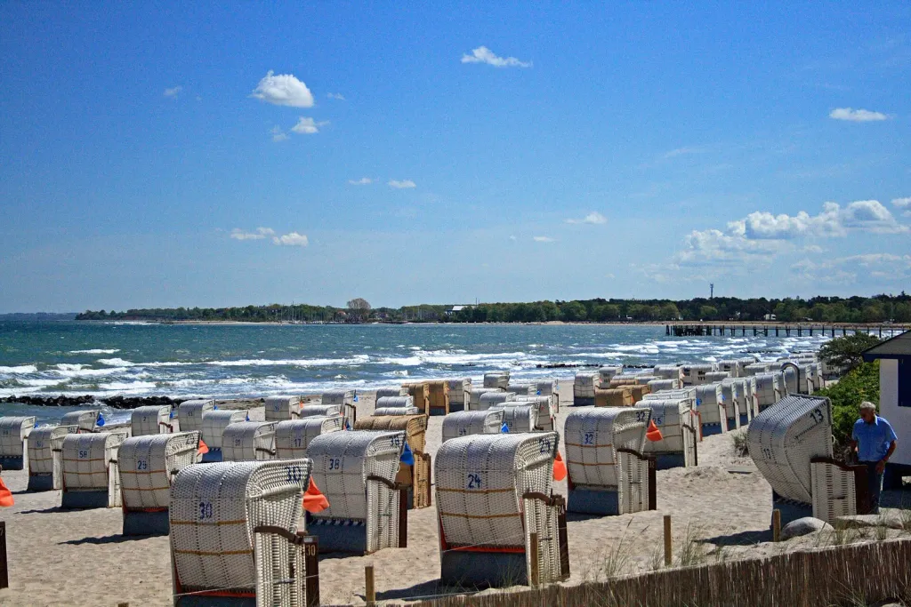Strandkörbe am Ostseestrand von Timmendorfer Strand